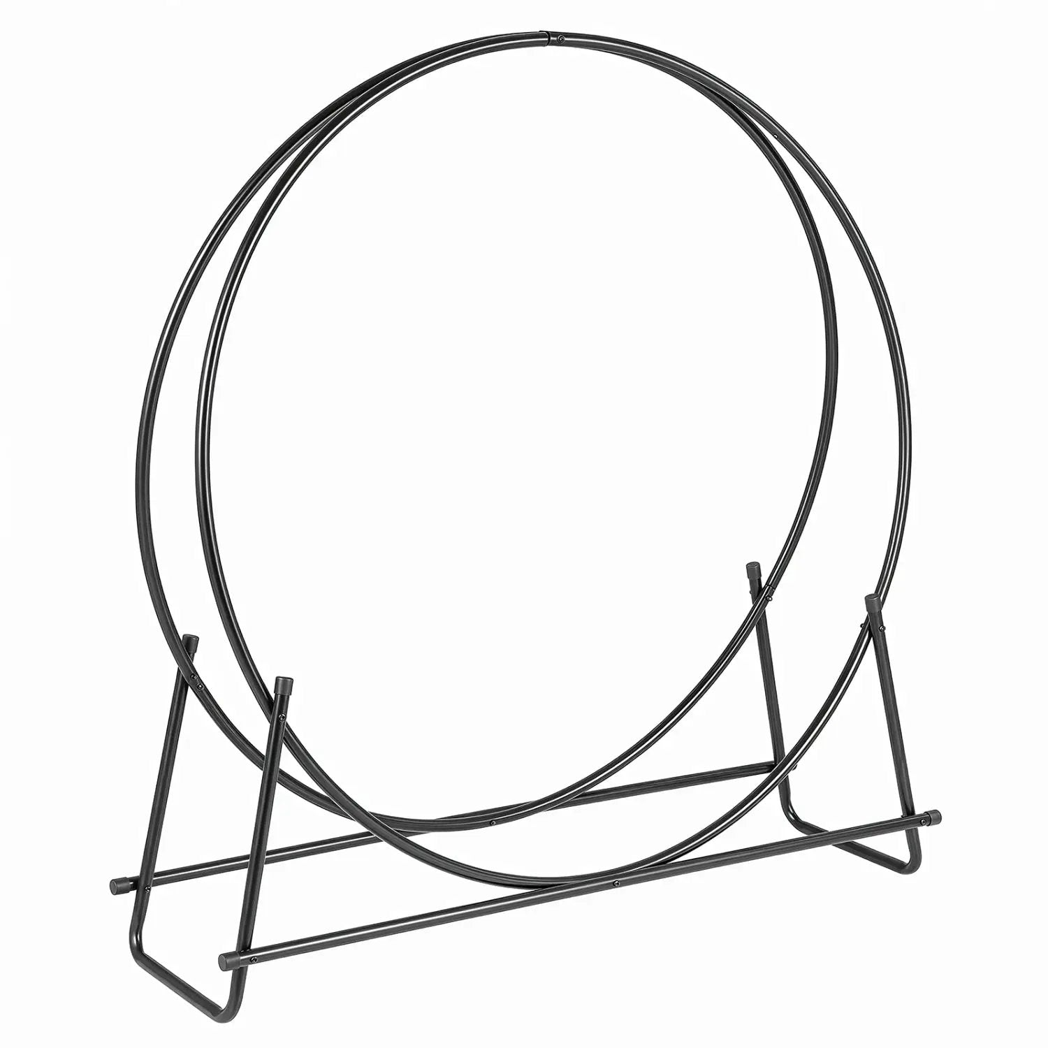 45" Round Firewood Rack with Heavy-Duty Metal Frame by DirectDeals