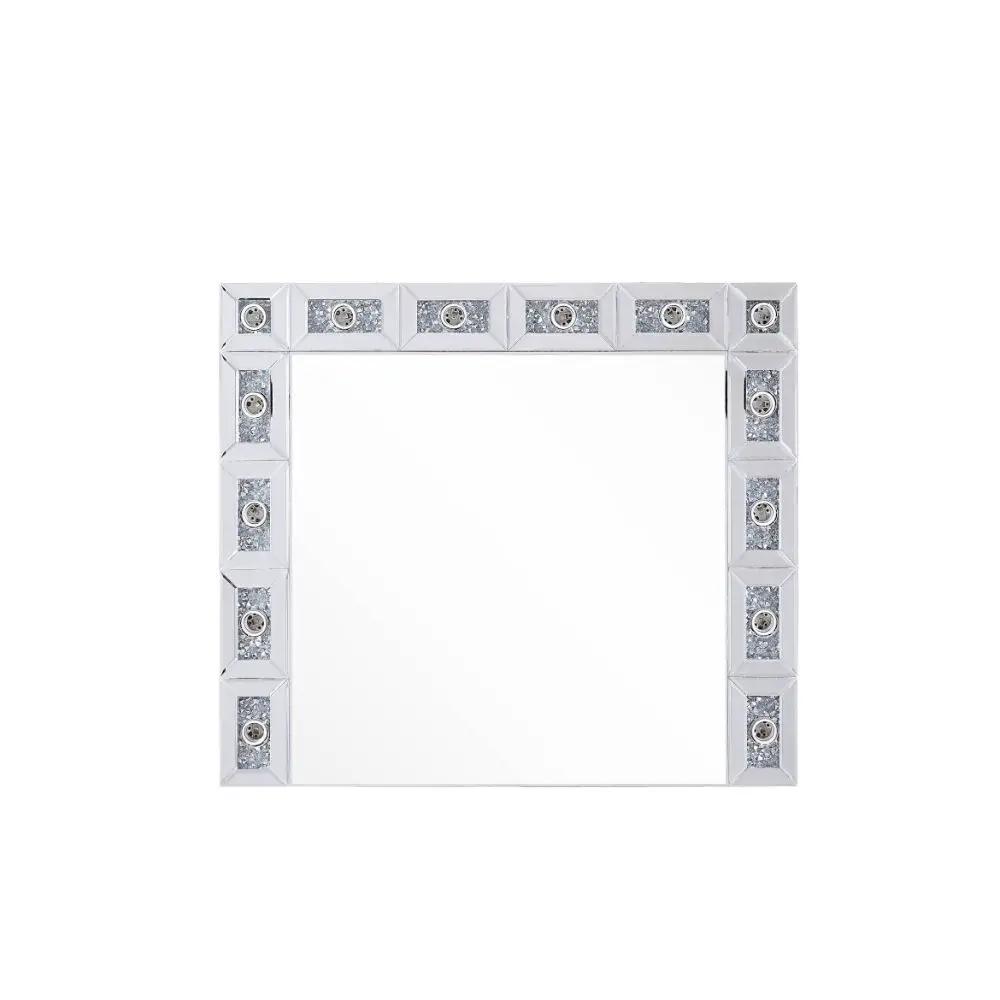 Noralie - 28" X 32" Accent Mirror - Mirrored & Faux Diamonds by Unique Piece Furniture