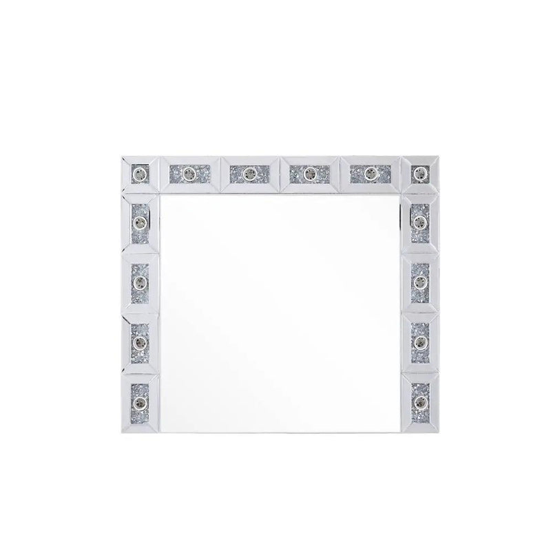 Noralie - 28" X 32" Accent Mirror - Mirrored & Faux Diamonds by Unique Piece Furniture