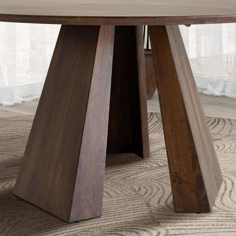 Bolton - Round Dining Table - Walnut by HouseOfZazla