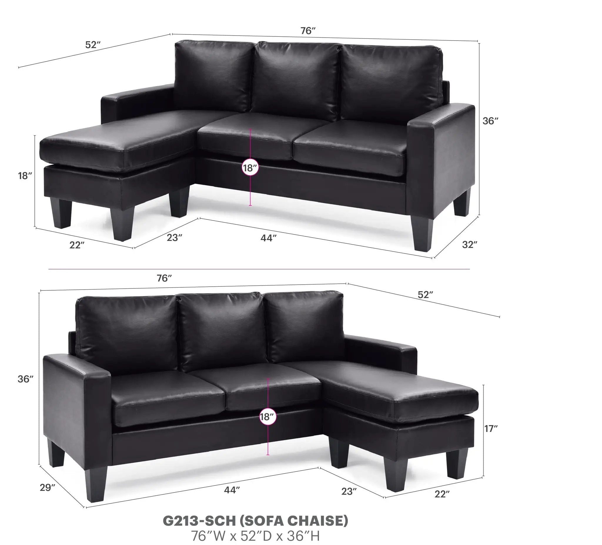 Jenna - Sofa Chaise by HouseOfZazla
