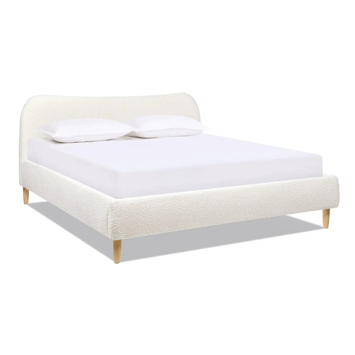 Roman - Curved Headboard Upholstered Platform Bed by Unique Piece Furniture