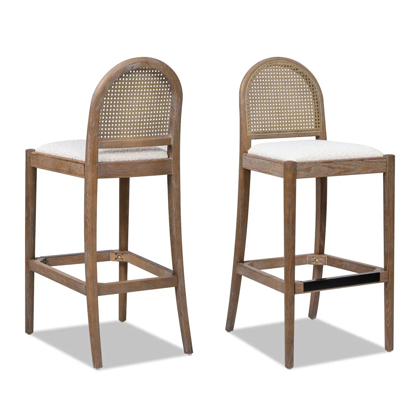 Panama - Curved Back Cane Bar Stool (Set of 2) by Unique Piece Furniture
