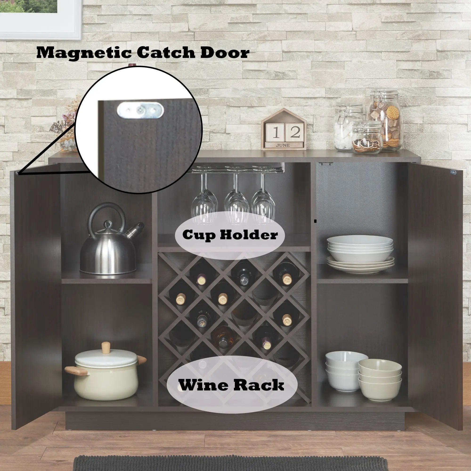 Hazen - Wine Cabinet - Espresso by Unique Piece Furniture