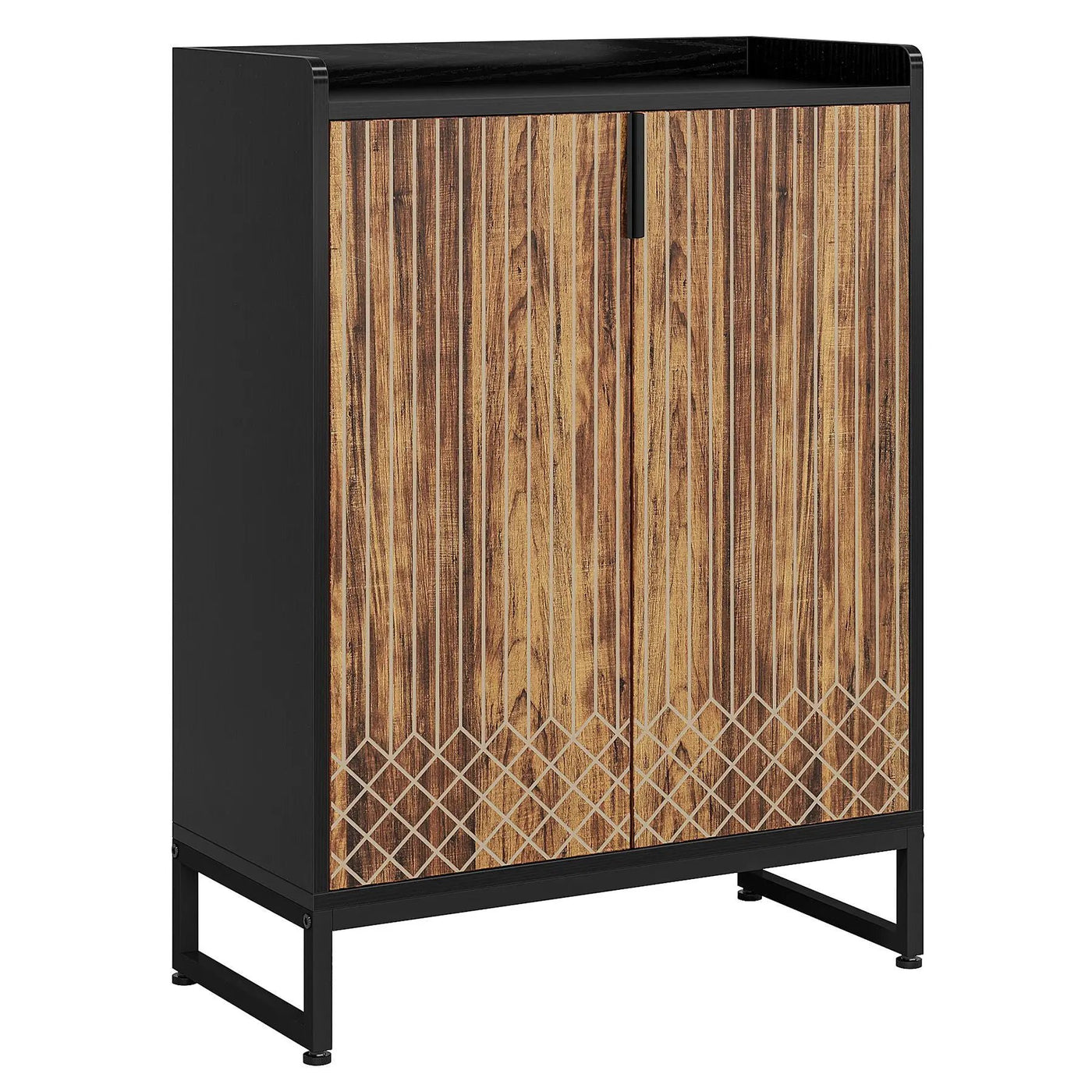 5 Tier Shoe Cabinet With Doors, Compact Entryway Storage Organizer by HouseOfZazla