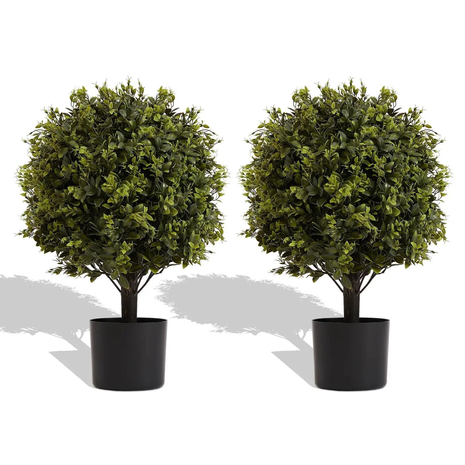 Artificial Ball Topiary Tree Decoration In Pot (Set of 2) - Green by HouseOfZazla