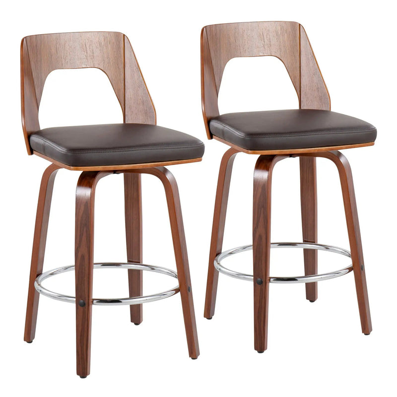 Trilogy - Mid Century Modern Counter Stool (Set of 2) by HouseOfZazla