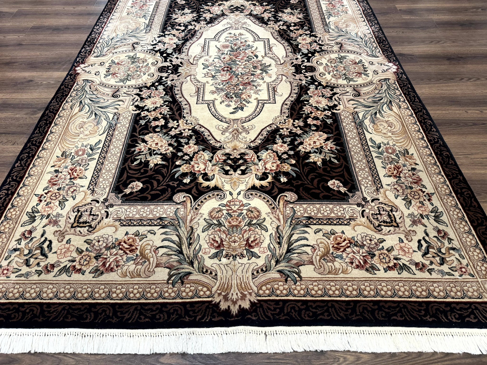 Aubusson Rug 6x9, European Design, Fine 170 KPSI, Elegant Carpet by Jewel Rugs