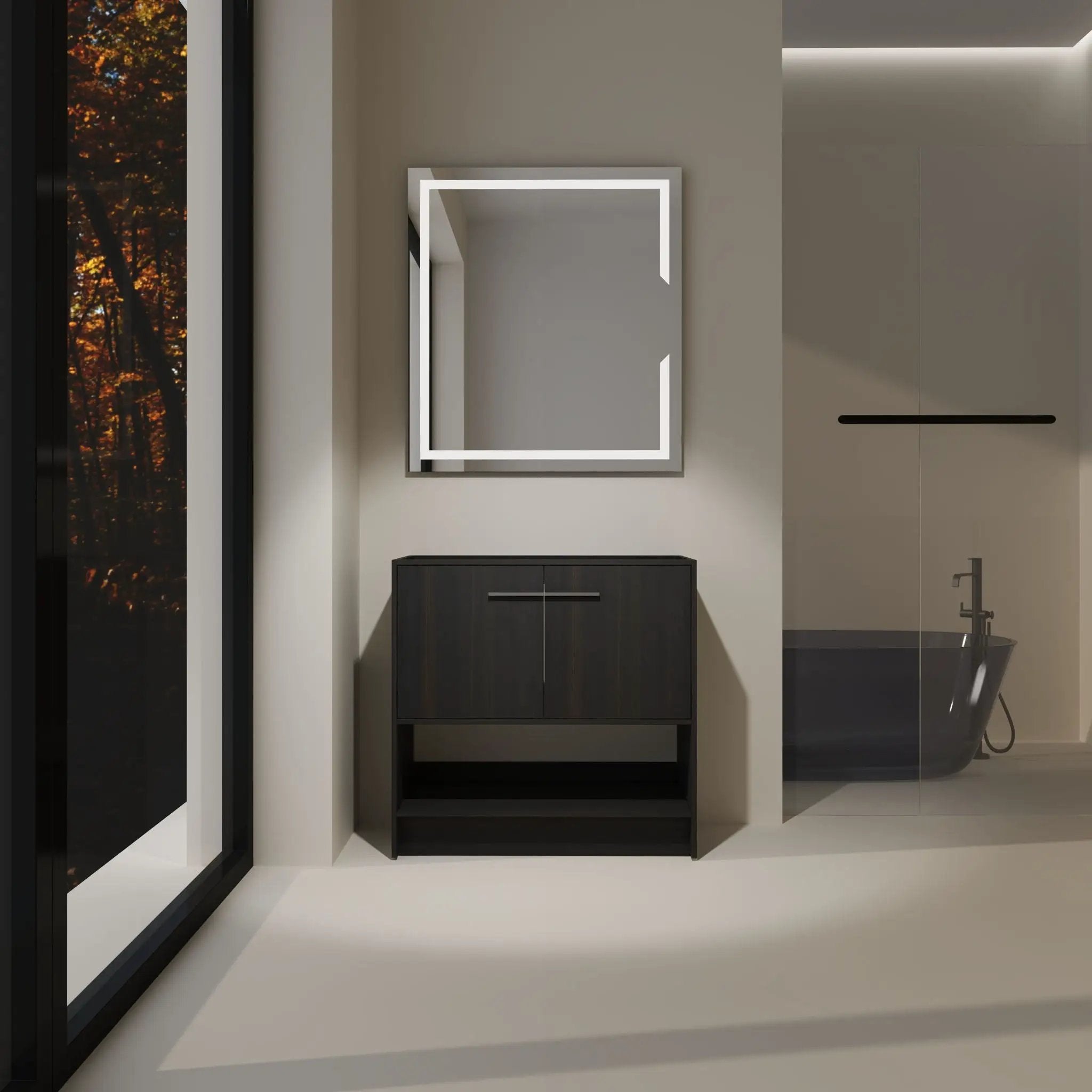 Modern Freestanding Bathroom Vanity With 2 Doors by Unique Piece Furniture