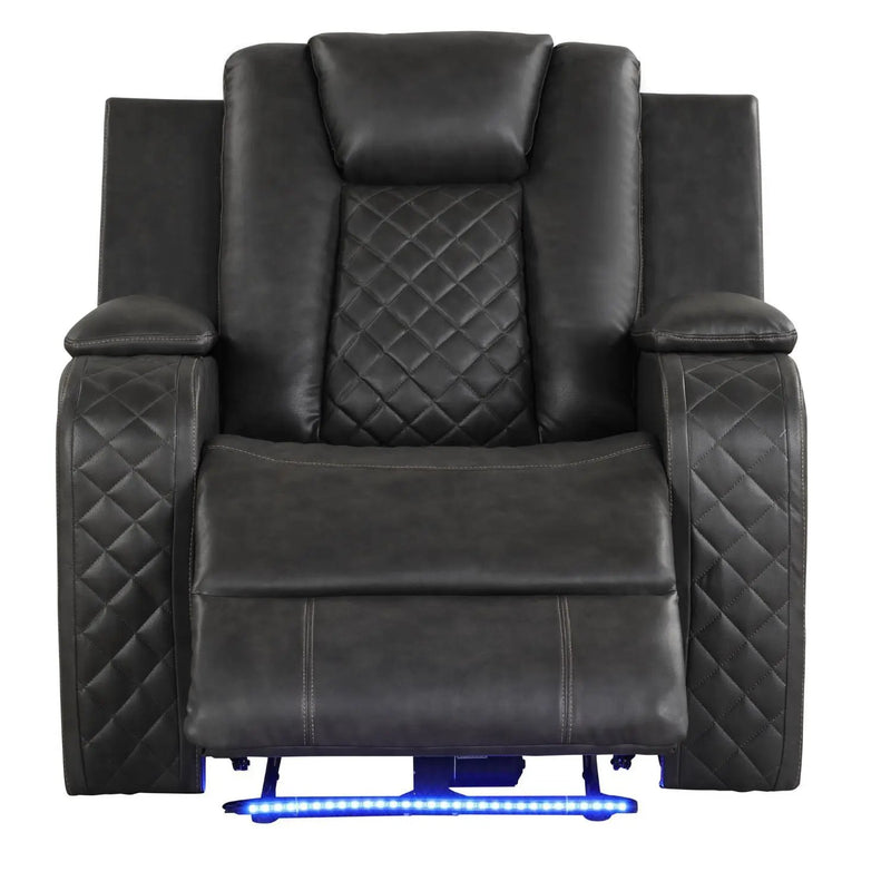 Benz - LED & Power Recliner Chair With Adjustable Headrest by Unique Piece Furniture