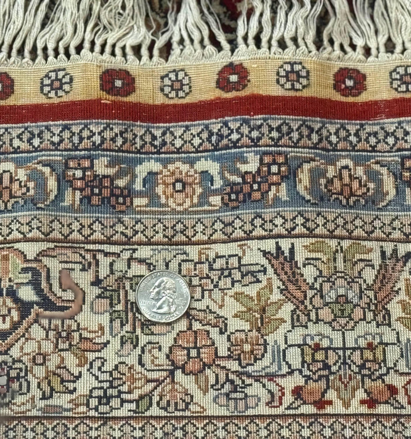 Sino Persian Silk Rug 3x5, Super Fine 440 KPSI, Floral Medallion, Handmade by Jewel Rugs