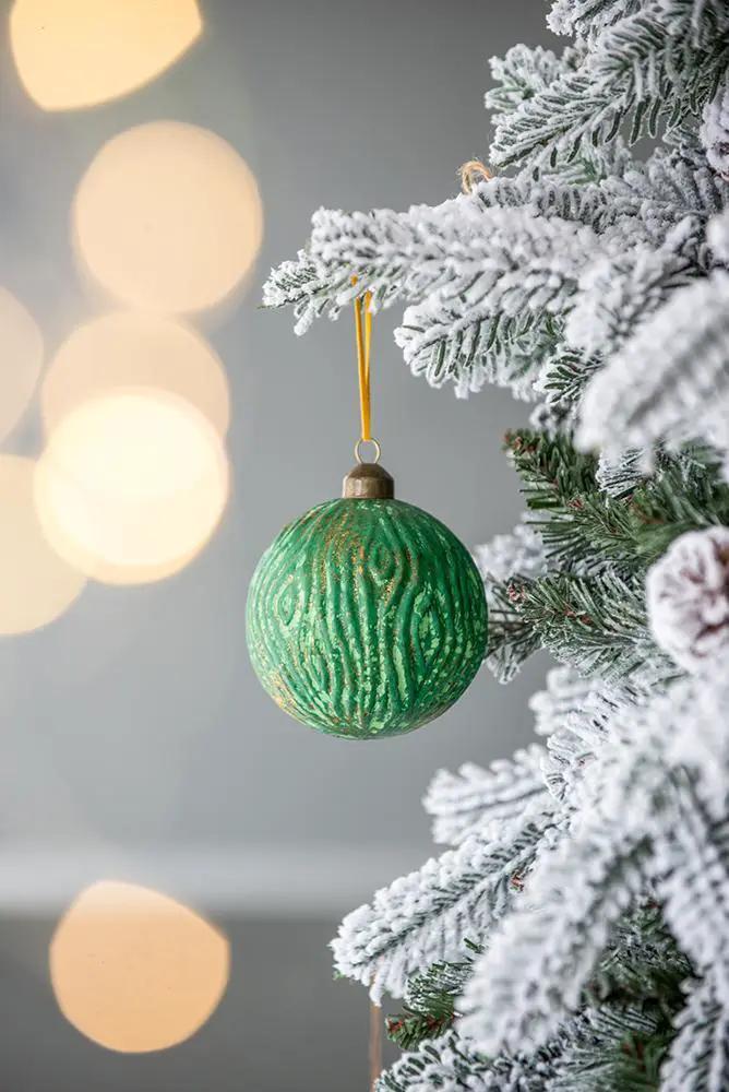 Christmas Ball Glass Decorative Hanging Ball Christmas Tree Ornaments For Holiday Party Decorations by Unique Piece Furniture
