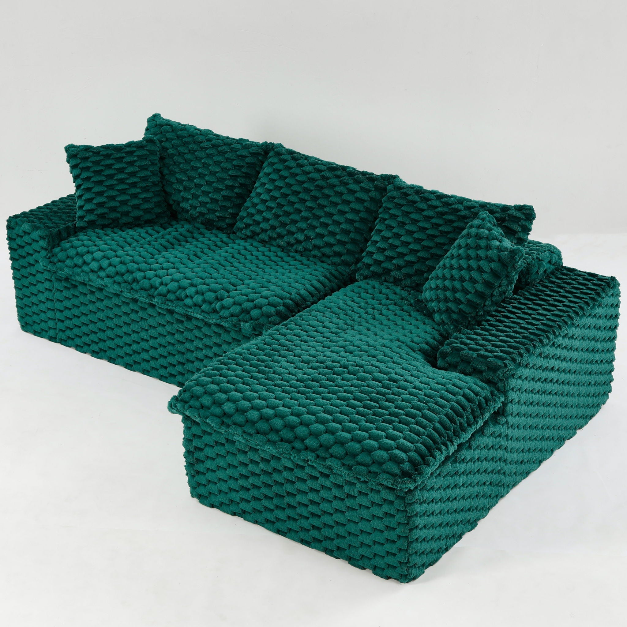 Modular Sofa, Convertible Twin Seat With Chaise Lounge by HouseOfZazla