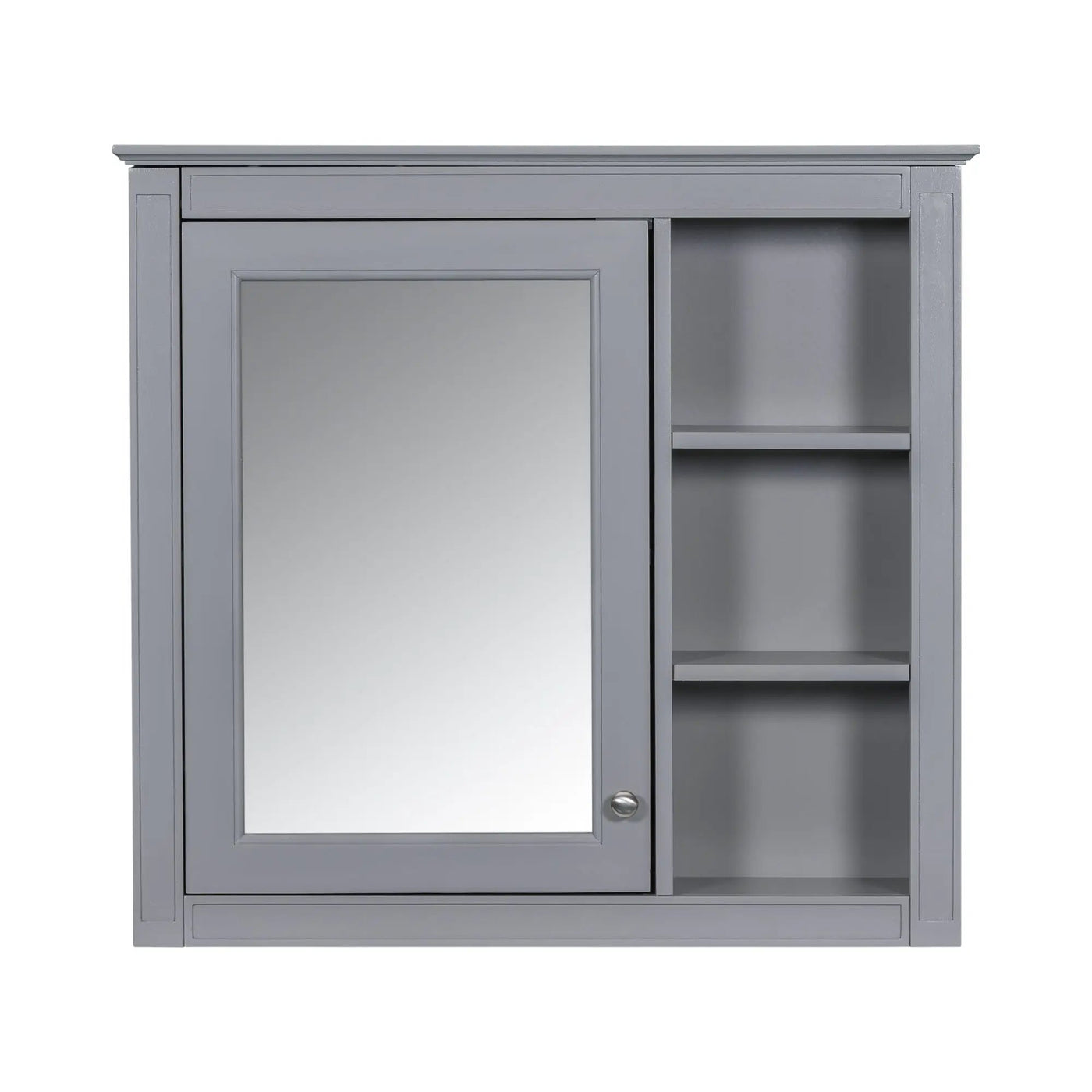 Wall Mounted Medicine Cabinet With Mirror and 3 Open Shelves by HouseOfZazla