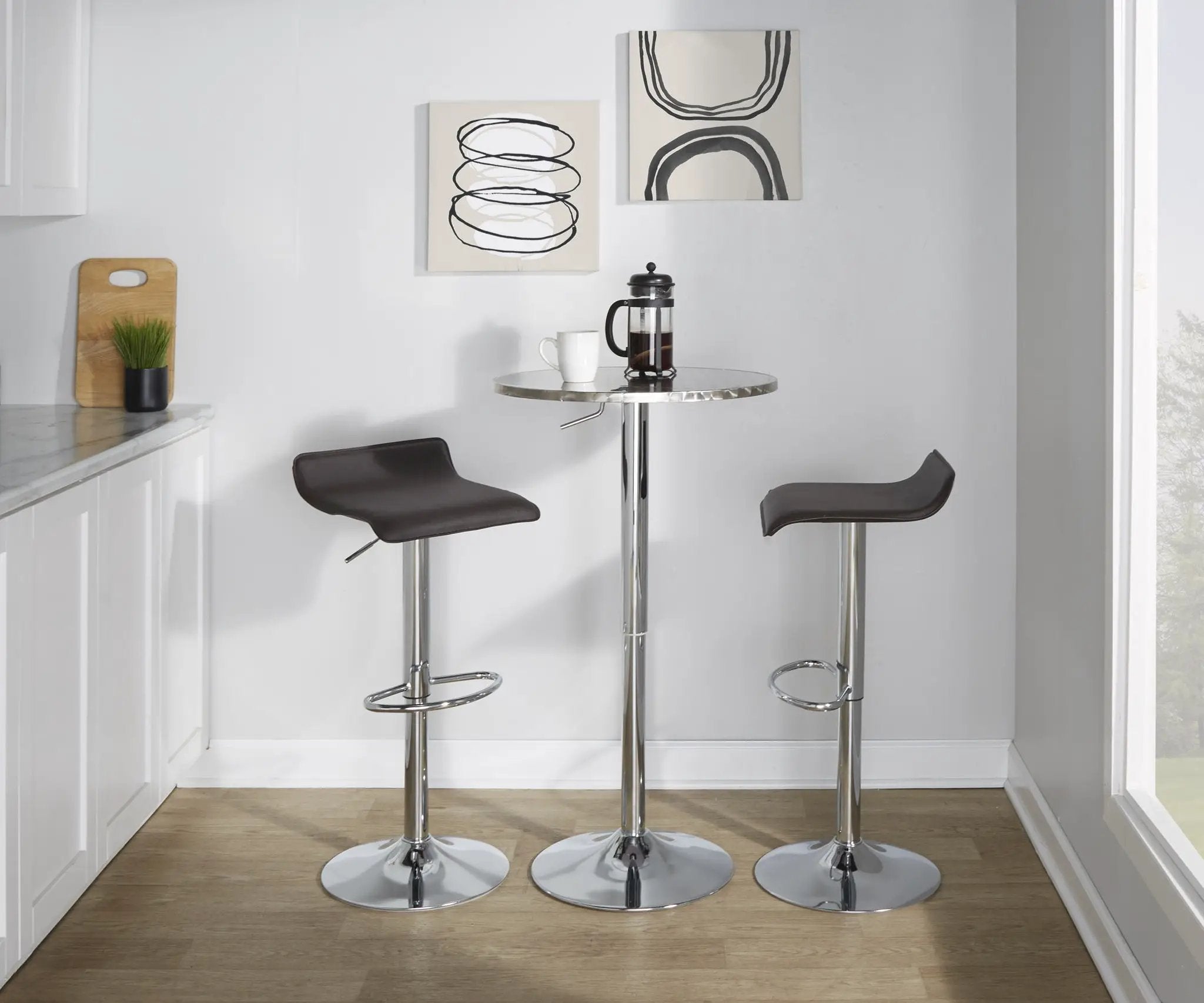 Ale - Contemporary Adjustable Barstool (Set of 2) by Unique Piece Furniture