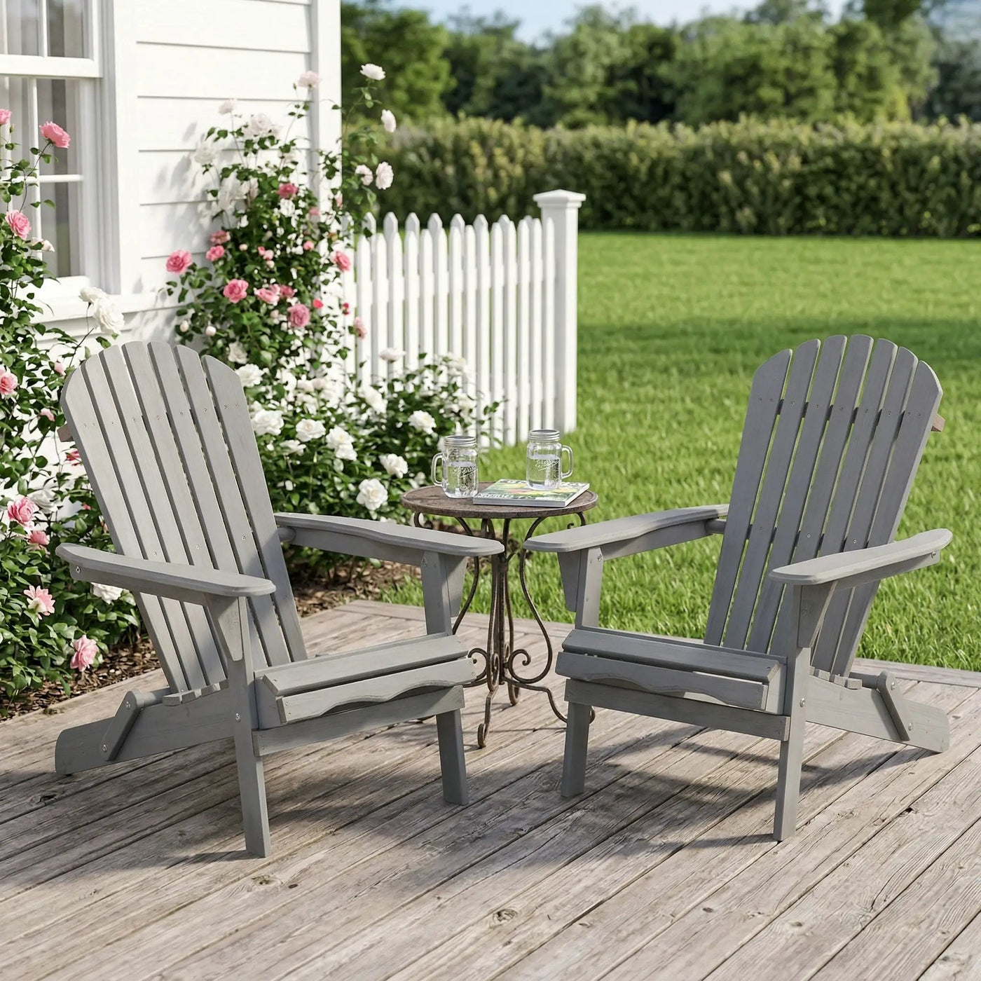 Oversize Outdoor Folding Adirondack Chair, Patio Chair For Garden by Unique Piece Furniture