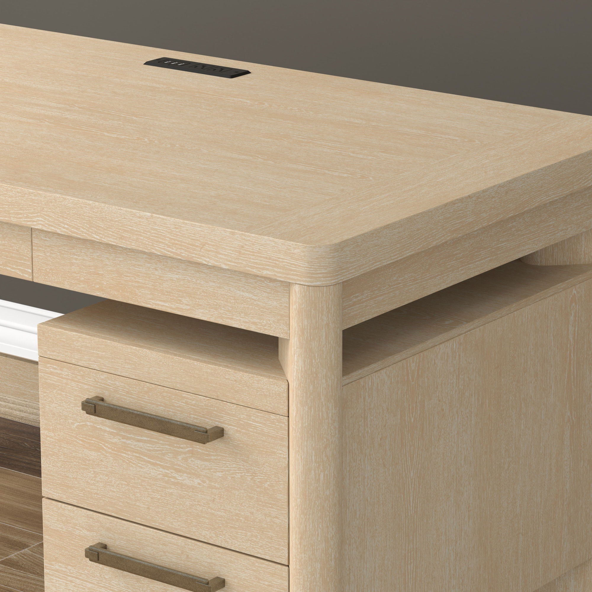 Desk - Tan - Wood by HouseOfZazla