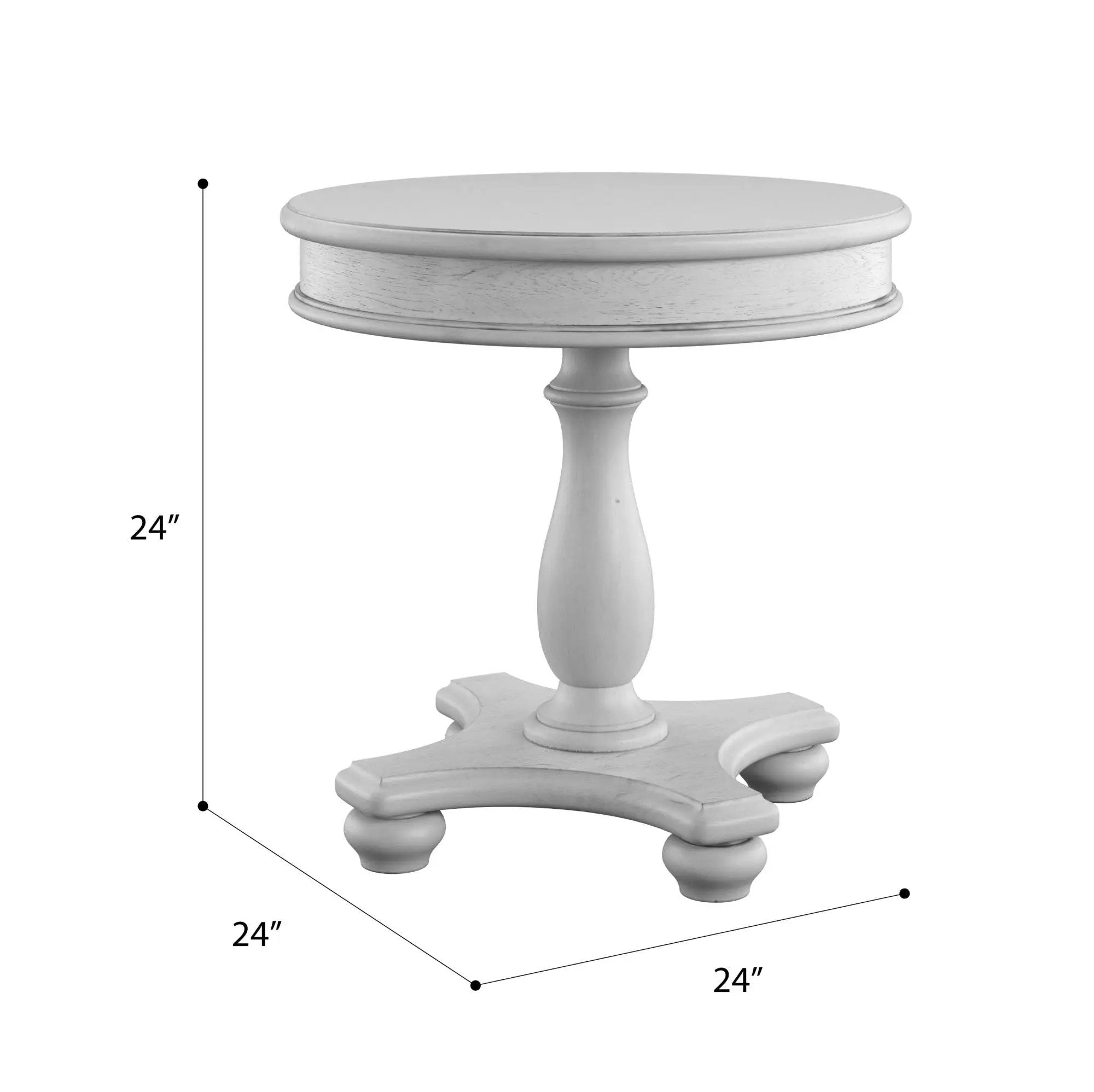 Round End Table - Gray by HouseOfZazla