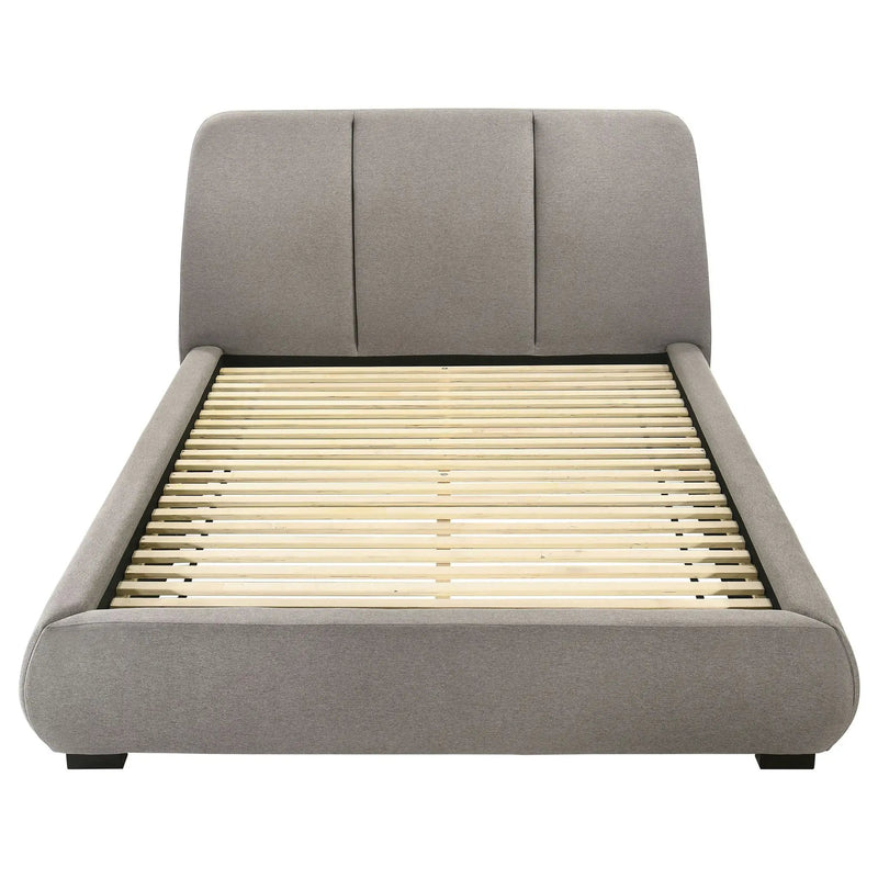 Mokena 46-inch Upholstered Queen Platform Bed Taupe by Unique Piece Furniture