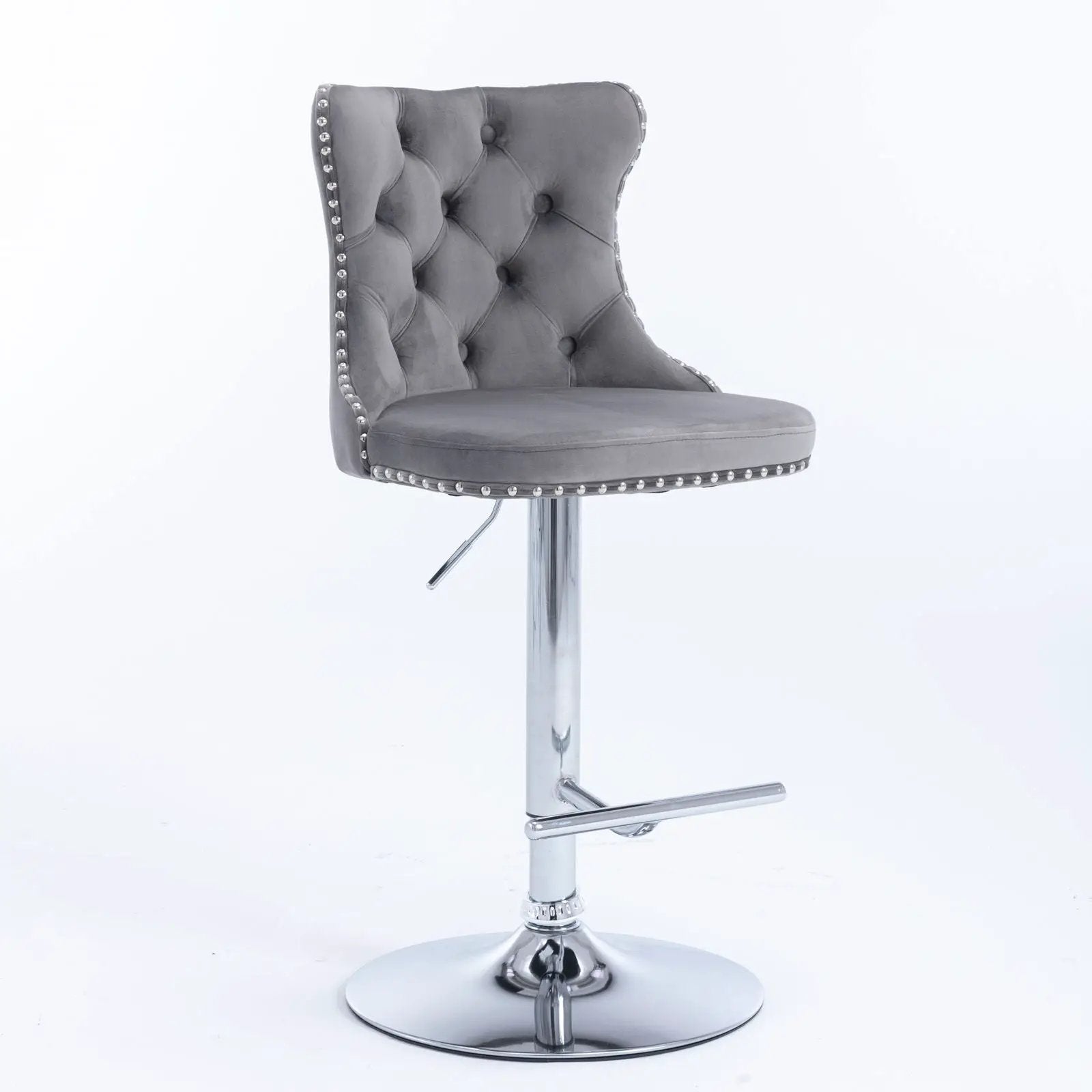 Swivel Adjustable Height Barstools Set of 2 by HouseOfZazla