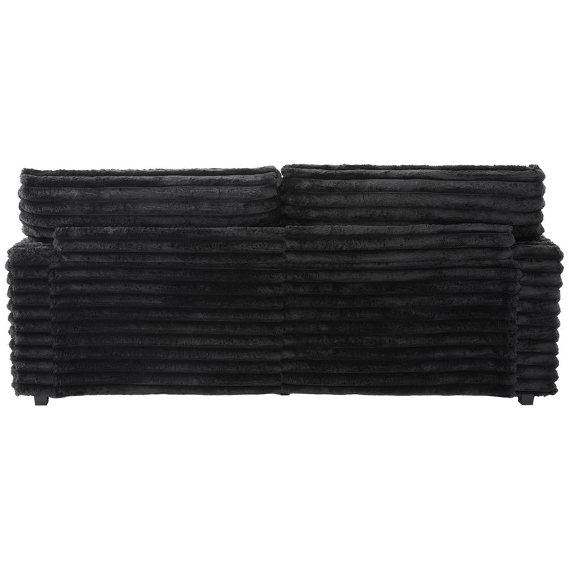 Oversized Double Chaise Lounge Sofa Bed With USB Ports And Cup Holders