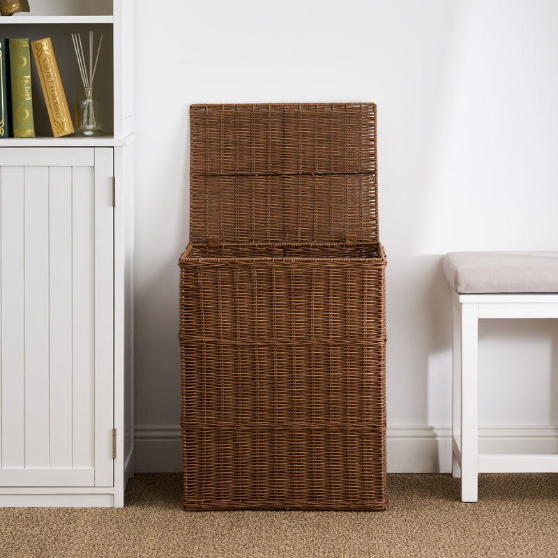 Joseph Rectangular Woven Resin Wicker Laundry Hamper by HouseOfZazla