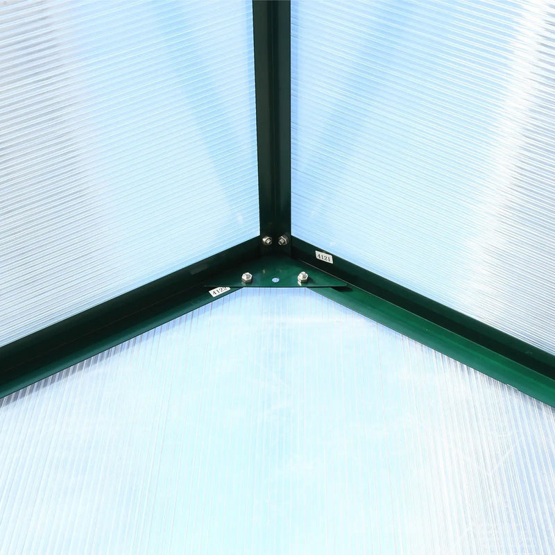 Polycarbonate house, Heavy Duty Outdoor Aluminum Walk-In House Kit With Rain Gutter, Vent And Door For Backyard Garden by HouseOfZazla
