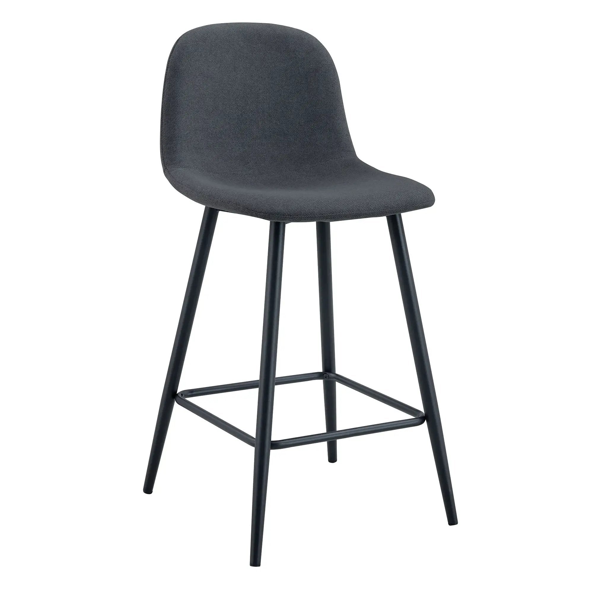 Modern Bar Chair Rounded Backrest (Set of 2) by Unique Piece Furniture