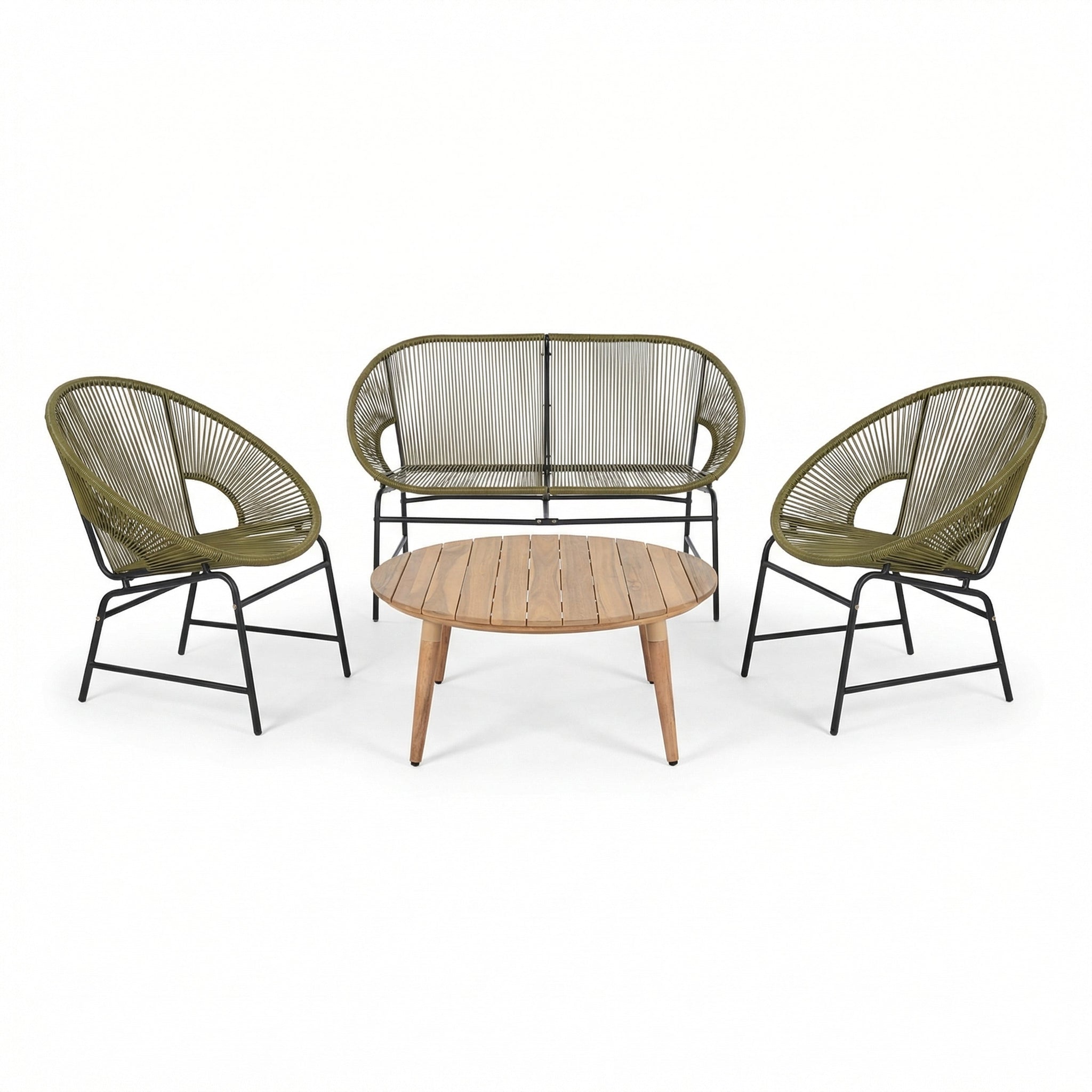 Nusa Outdoor Patio 4-Pcs Chat Set by HouseOfZazla