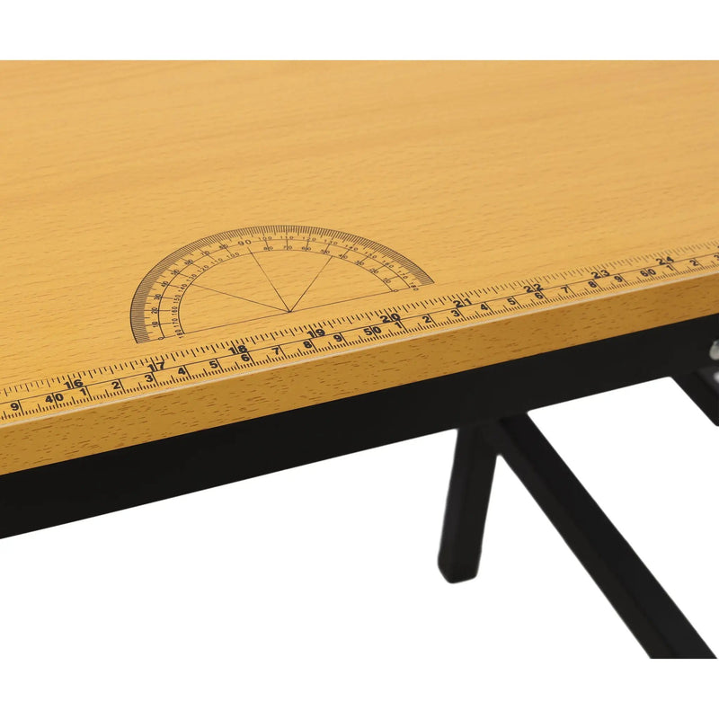 Portable Folding Work Table With Measuring Tape And Angle Finder Steel - Black by HouseOfZazla