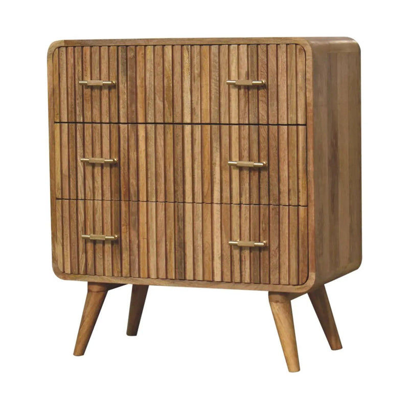T Bar Ridged Chest - Brown by Unique Piece Furniture