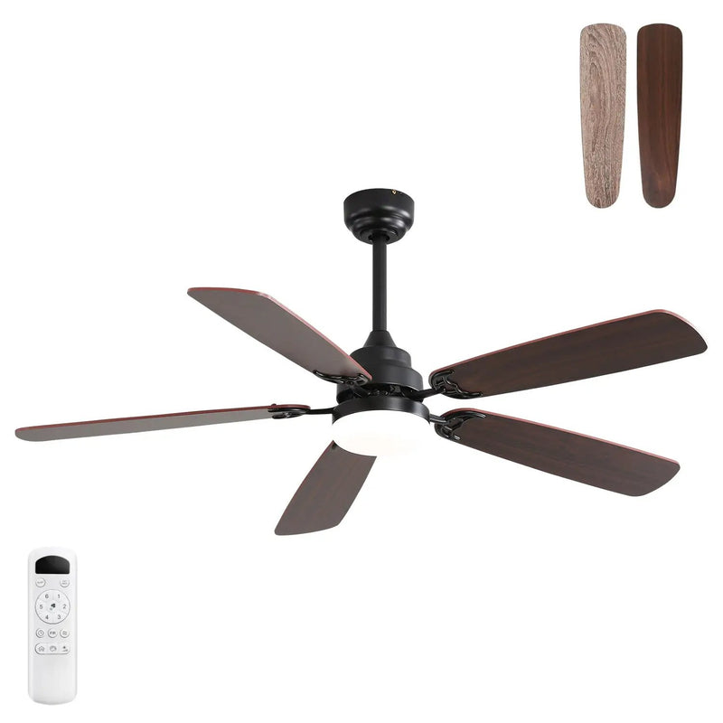 52 Inch Classics Ceiling Fan with LED Light & Remote Control by HouseOfZazla
