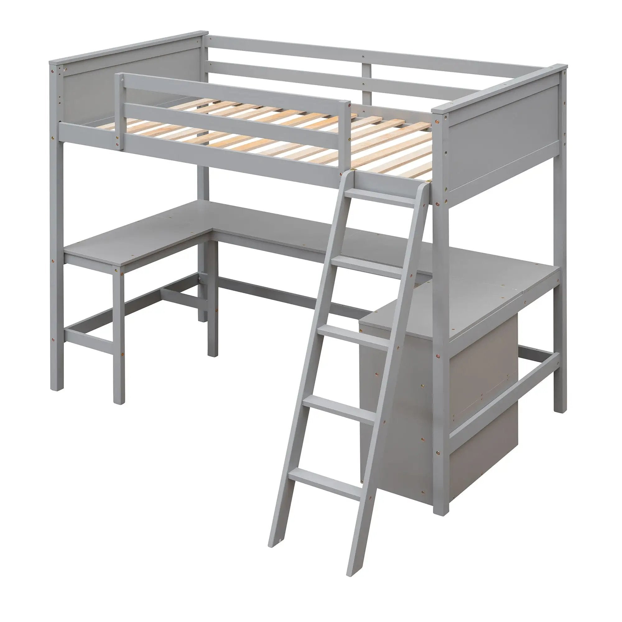 Loft Bed With Shelves With Desk by Unique Piece Furniture