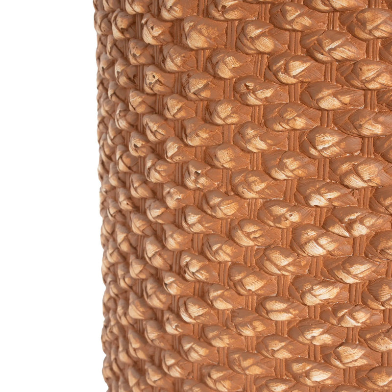 Evie Outdoor Patio Round MGO Side Table Brown by HouseOfZazla