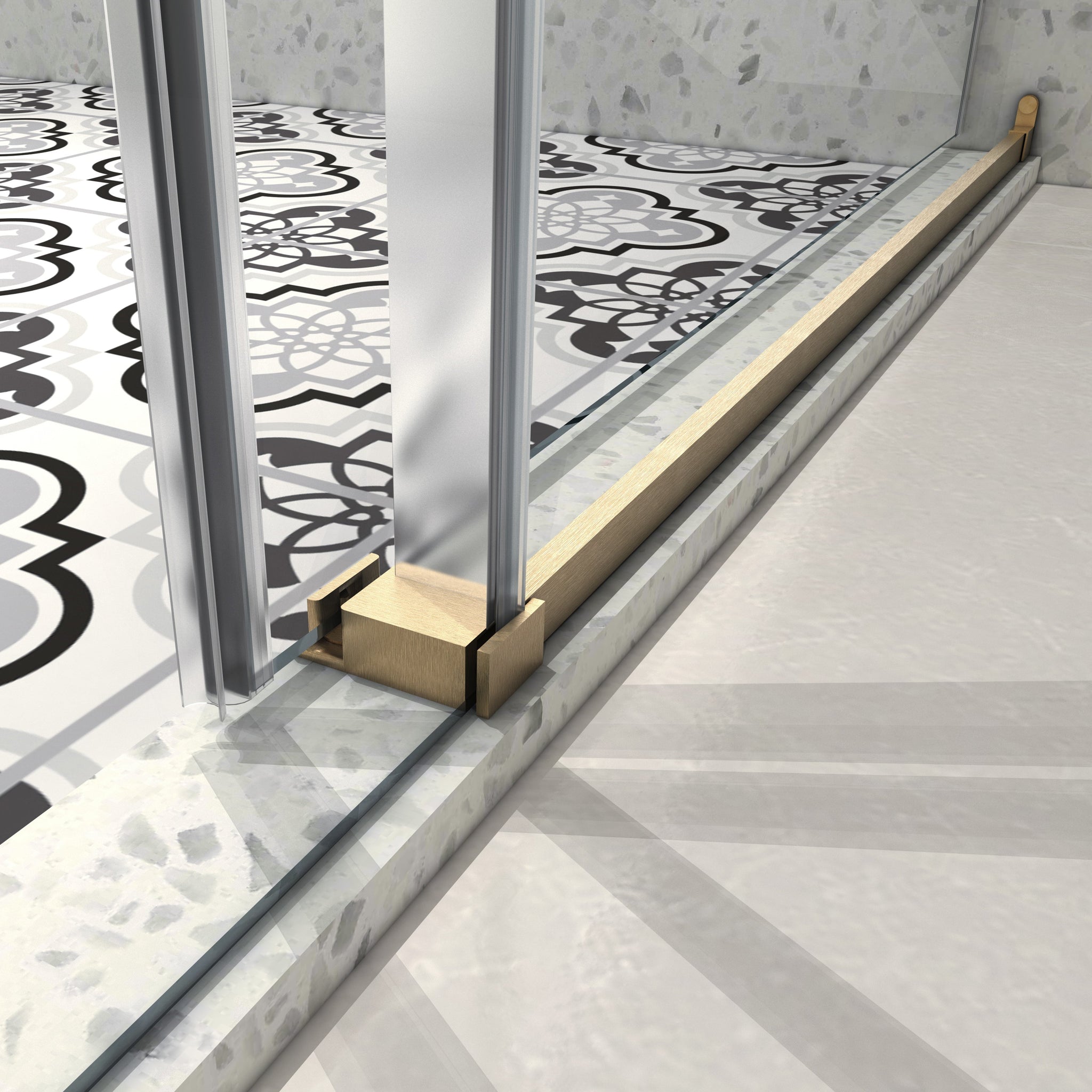 6076 Brushed Shower Door by HouseOfZazla