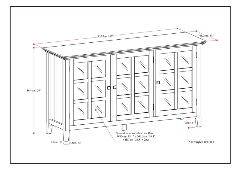 Acadian - Wide Storage Cabinet Handcrafted by Unique Piece Furniture