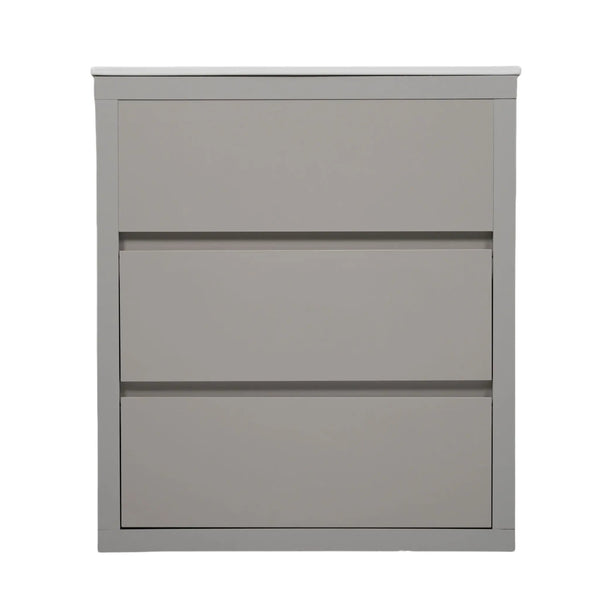 Freestanding Bathroom Vanity with Ceramic Sink and 2 Full Extension Drawers