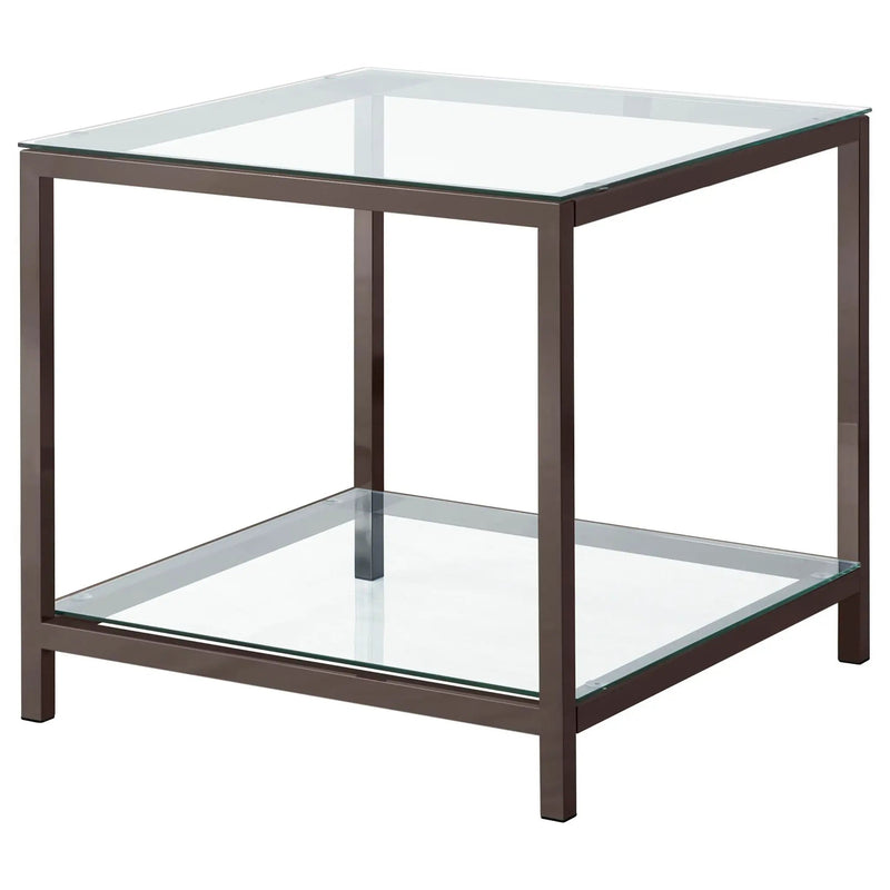Trini 3-piece Coffee and End Table Set Black Nickel by Unique Piece Furniture
