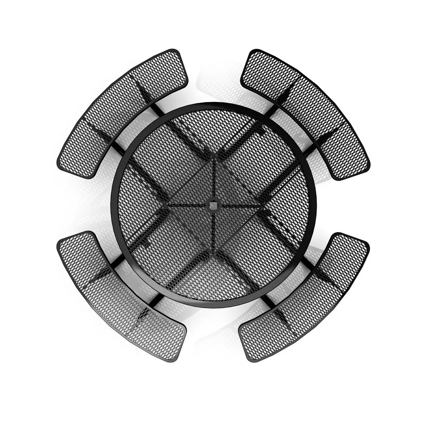 46" Round Picnic Table With Umbrella Hole by Chery Industrial