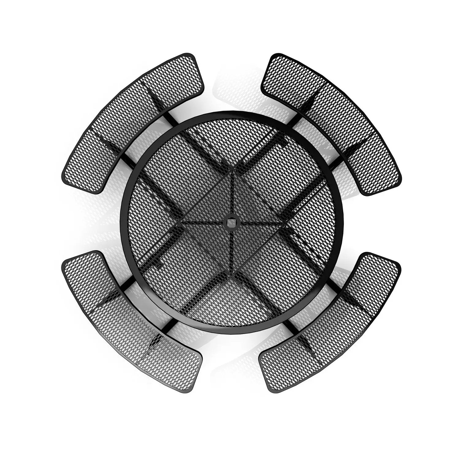 46" Round Picnic Table With Umbrella Hole by Chery Industrial