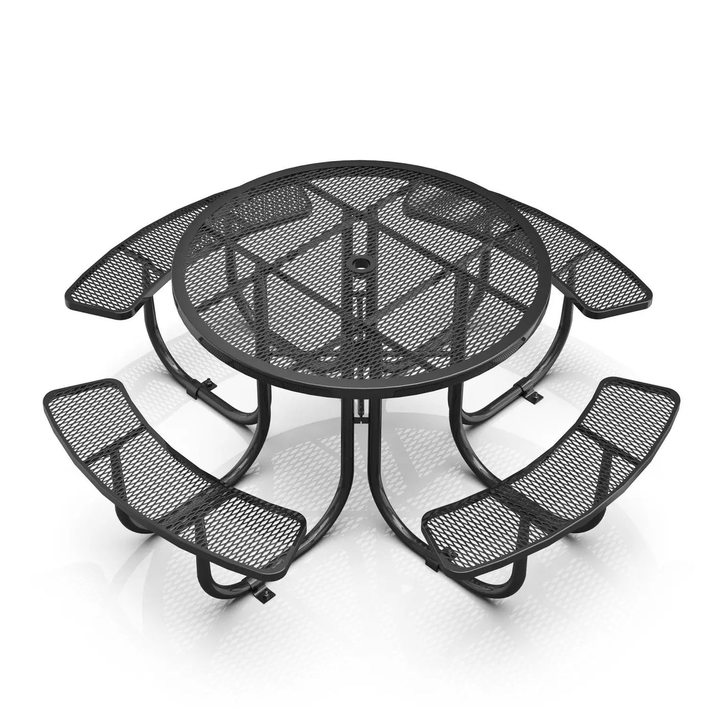 46" Round Picnic Table With Umbrella Hole by Chery Industrial