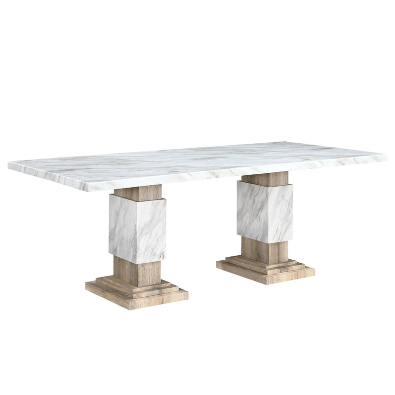 Stacey - Dining Table With Pedestal Base - Beige by Unique Piece Furniture