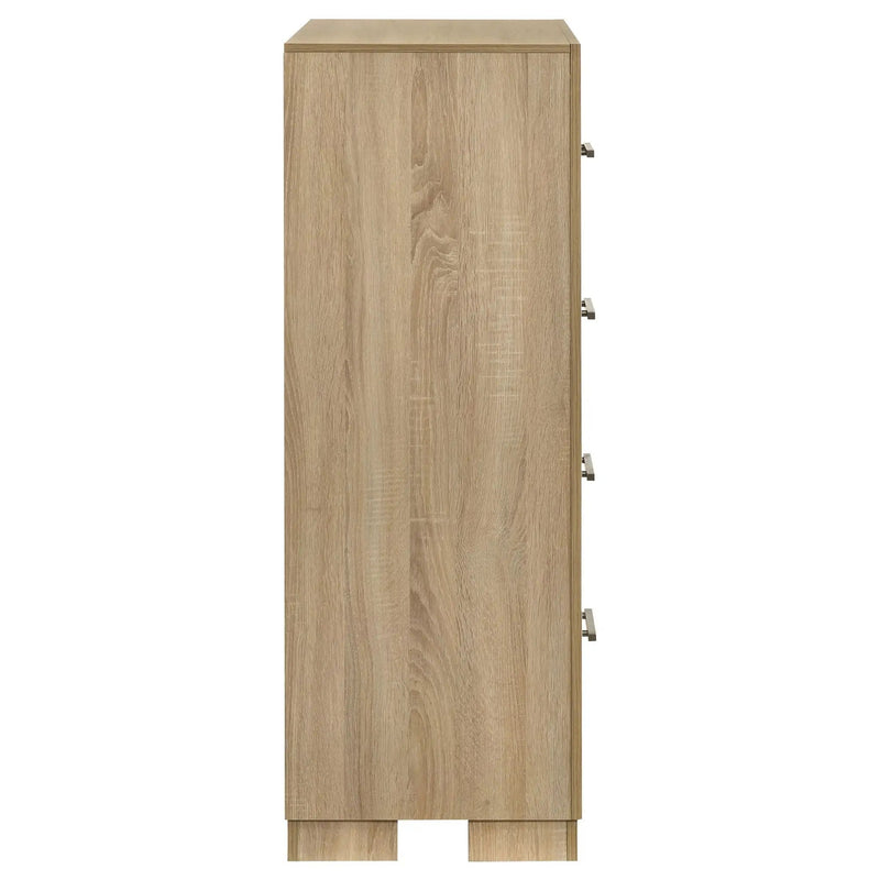 Arielle 4-drawer Bedroom Chest of Drawers Light Oak by Unique Piece Furniture
