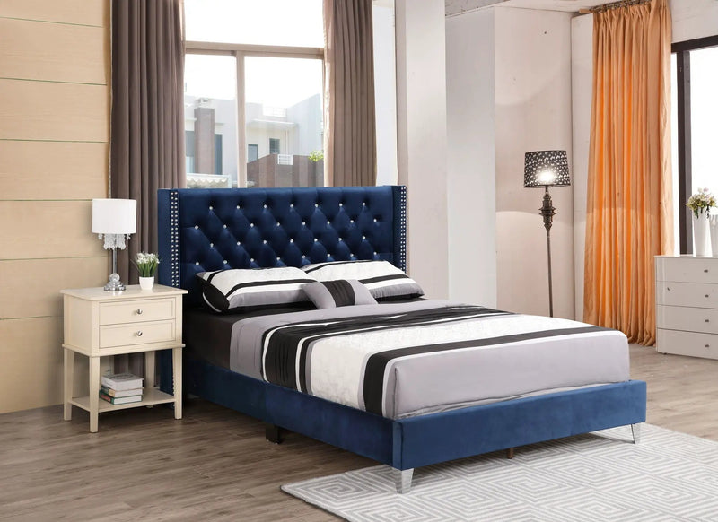 Upholstered Nailhead Trim Chic Bed by HouseOfZazla