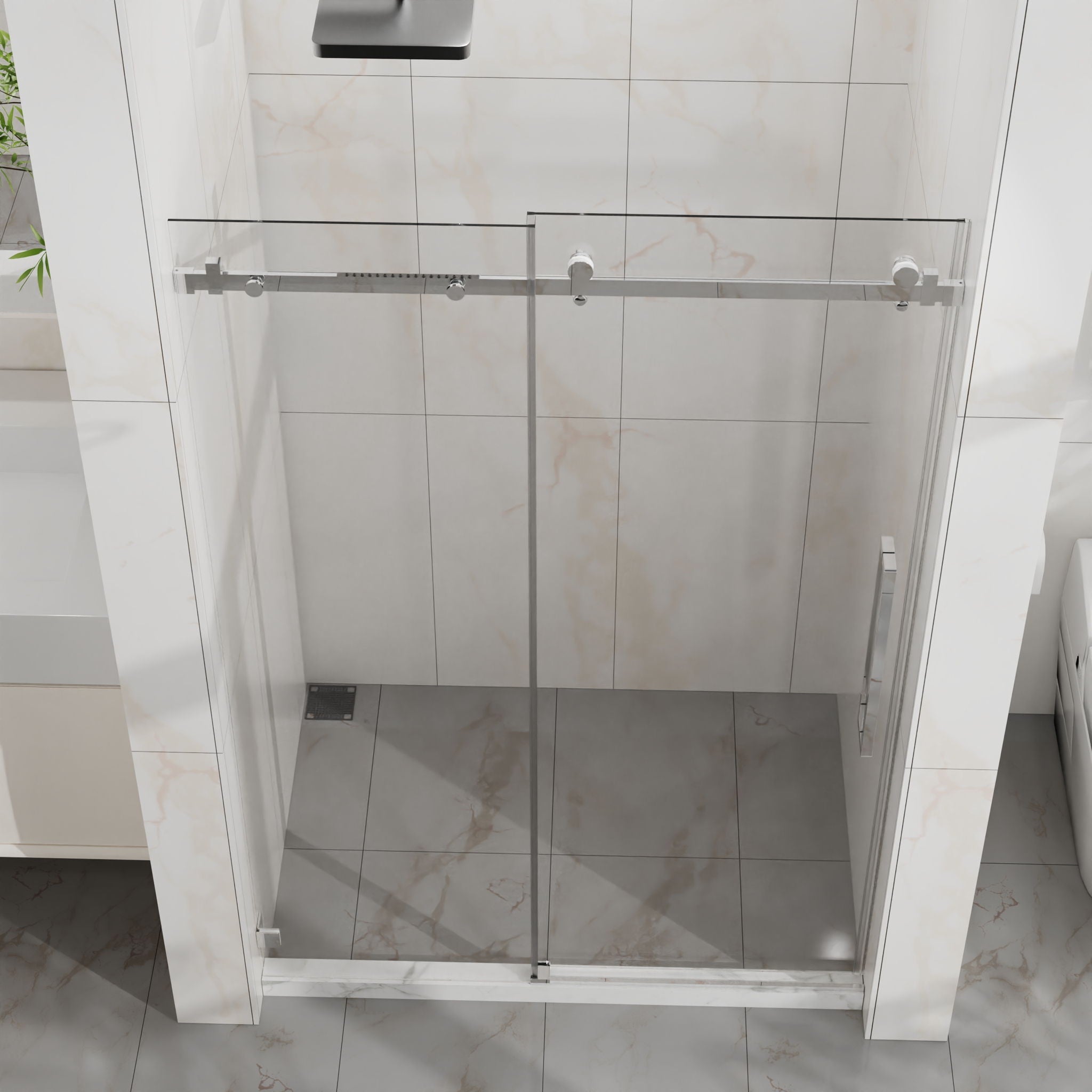 Frameless Tub Sliding Shower Door With Easy Clean Coating by HouseOfZazla