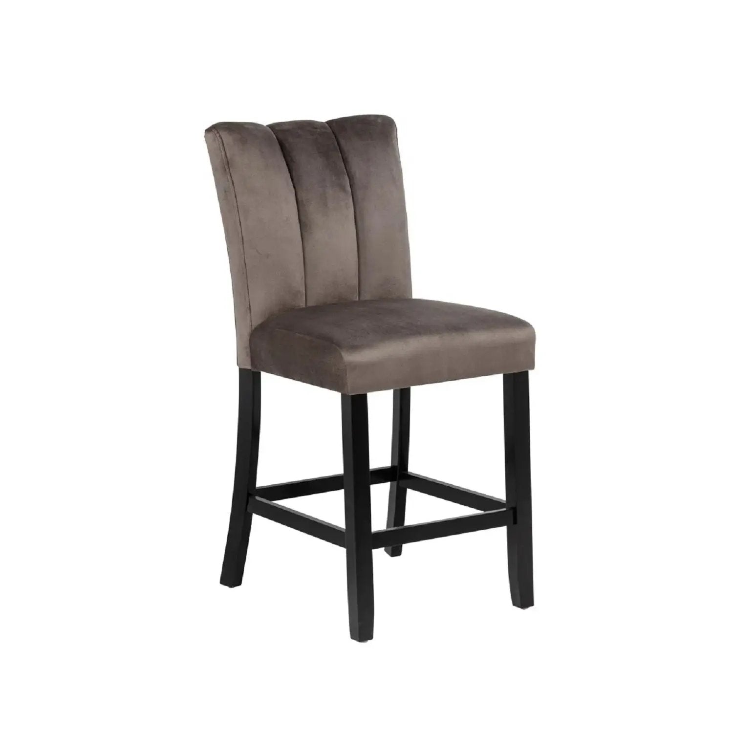 Upholstered Counter Height Chair For Dining Room (Set of 2) - Black / Brown by Unique Piece Furniture