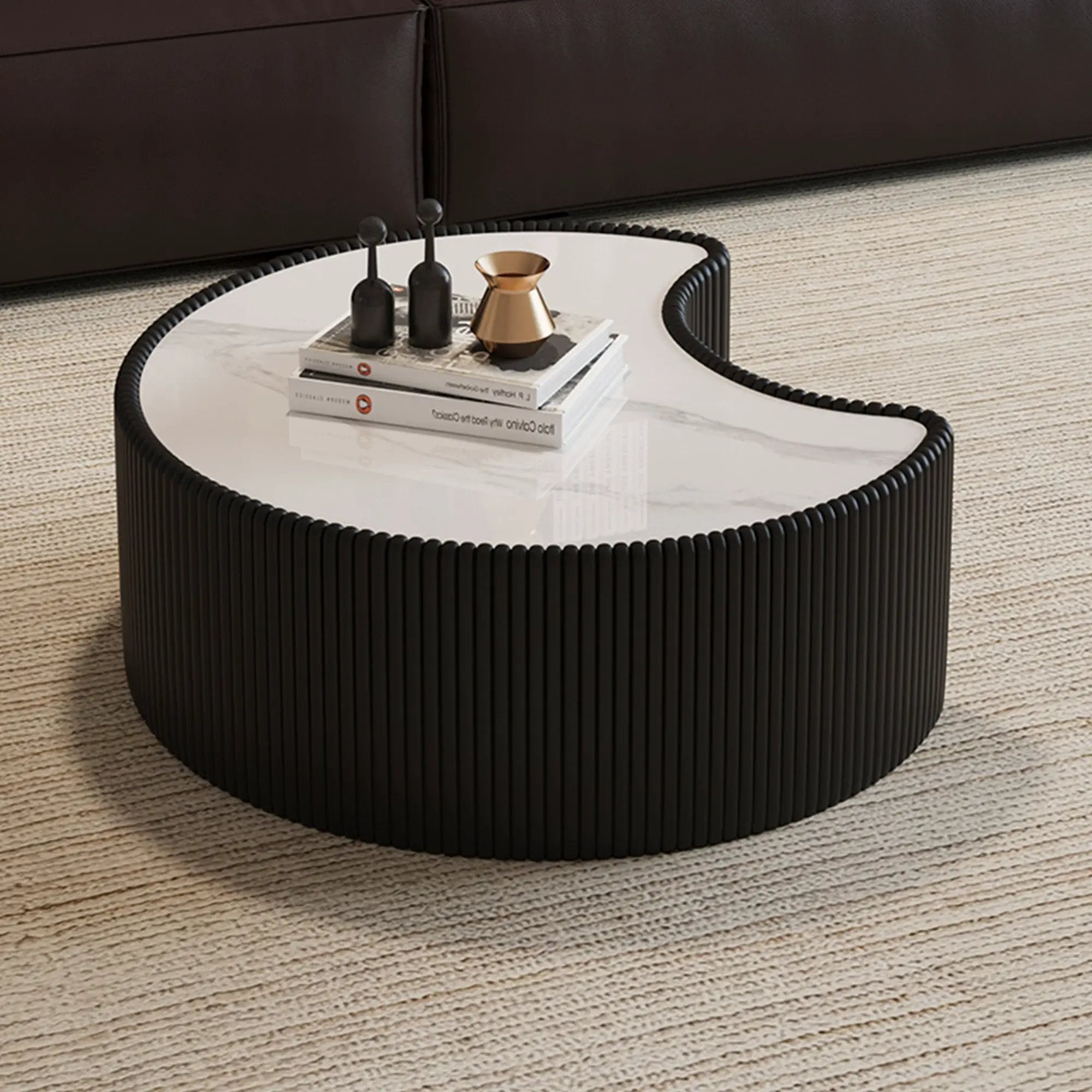 Light Sintered Stone Top Coffee Table by HouseOfZazla