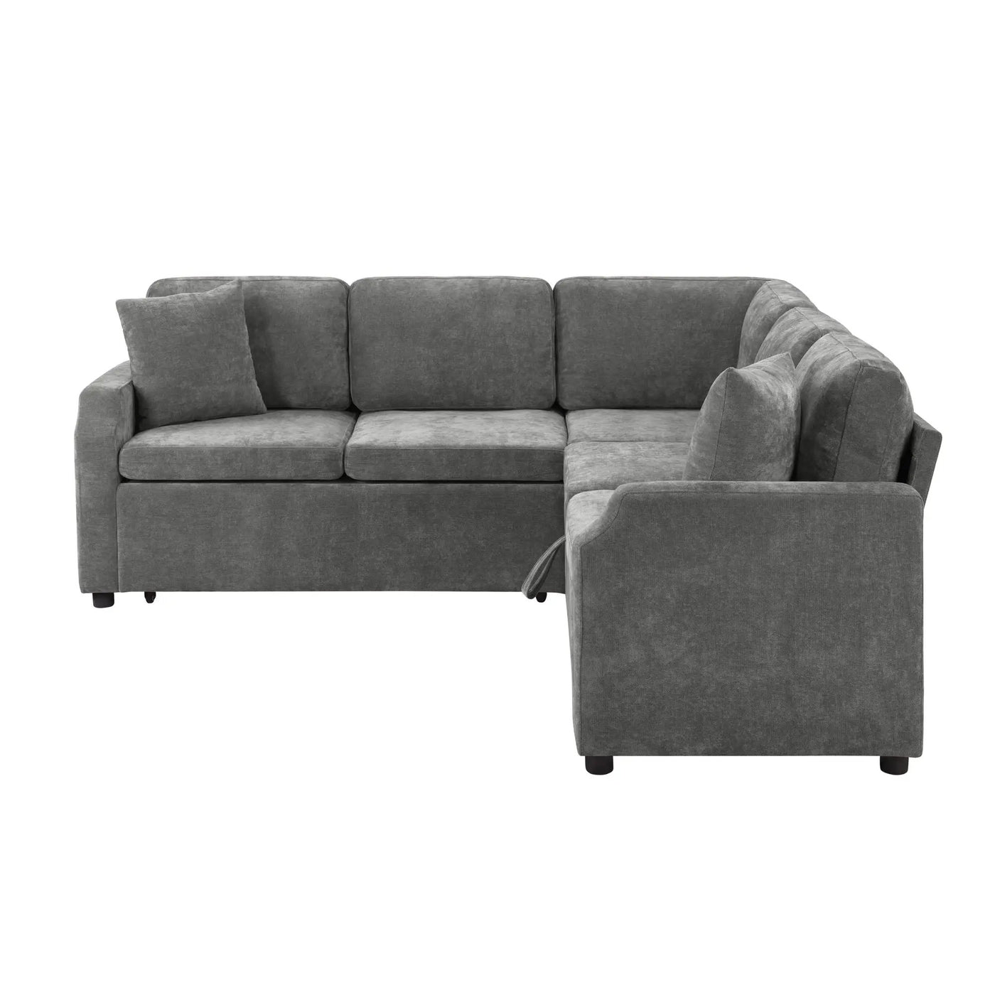 Modern L Shaped Sectional Sofa Bed With Hidden Storage Upholstery by Unique Piece Furniture