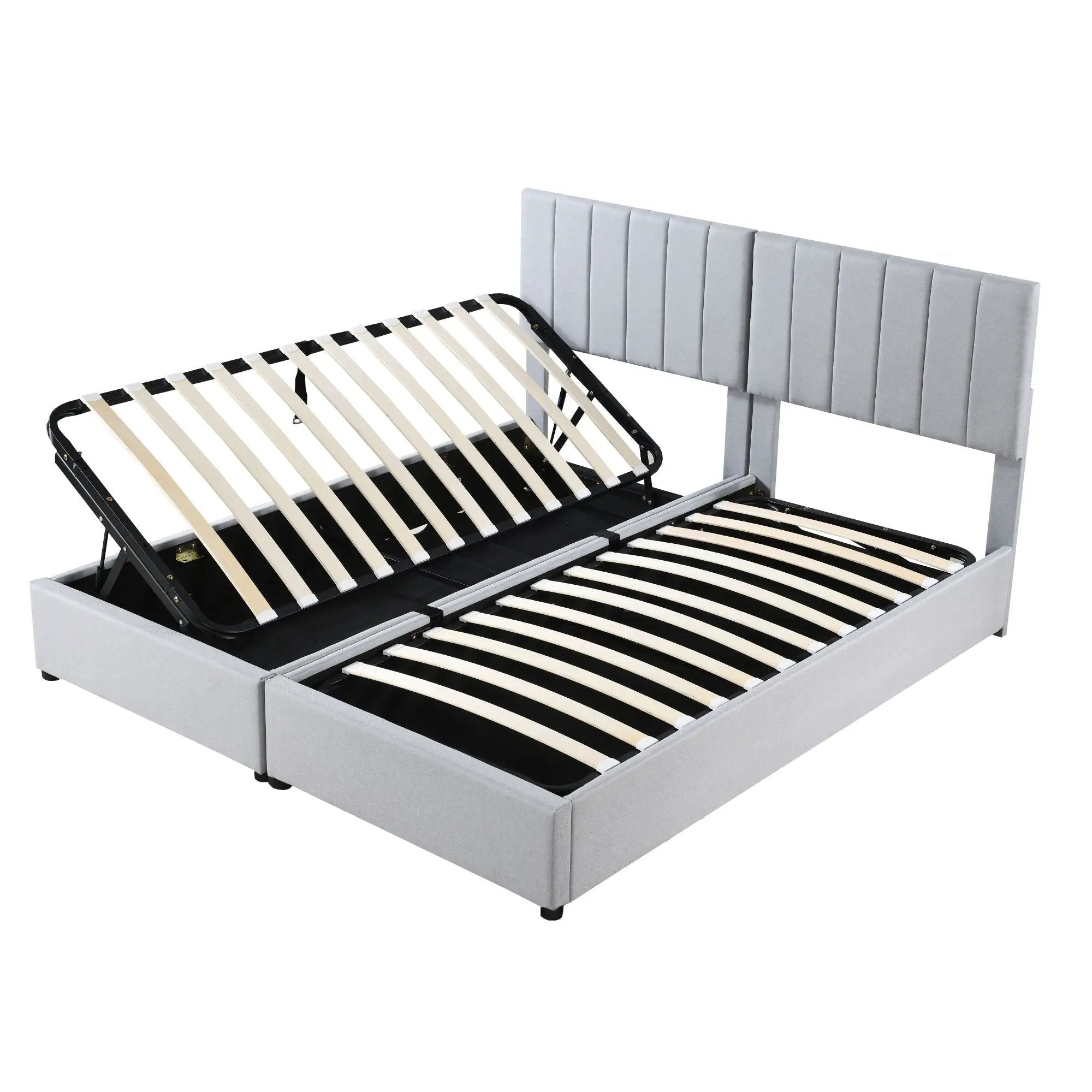 Upholstered Platform Bed With A Hydraulic Storage System by HouseOfZazla