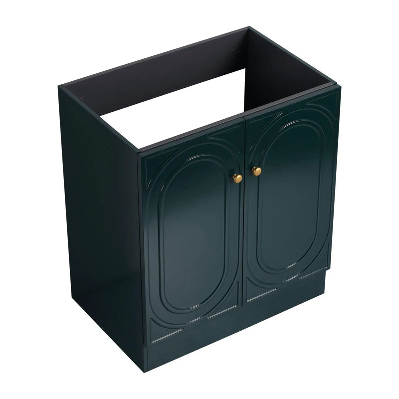 Modern Freestanding Bathroom Vanity With Soft Close Cabinet Doors by HouseOfZazla